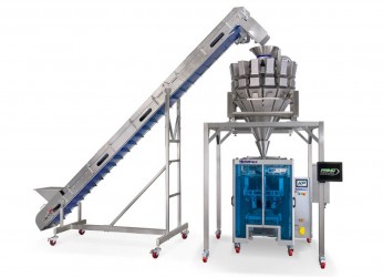 Frozen food weigh filling and pouch filling system