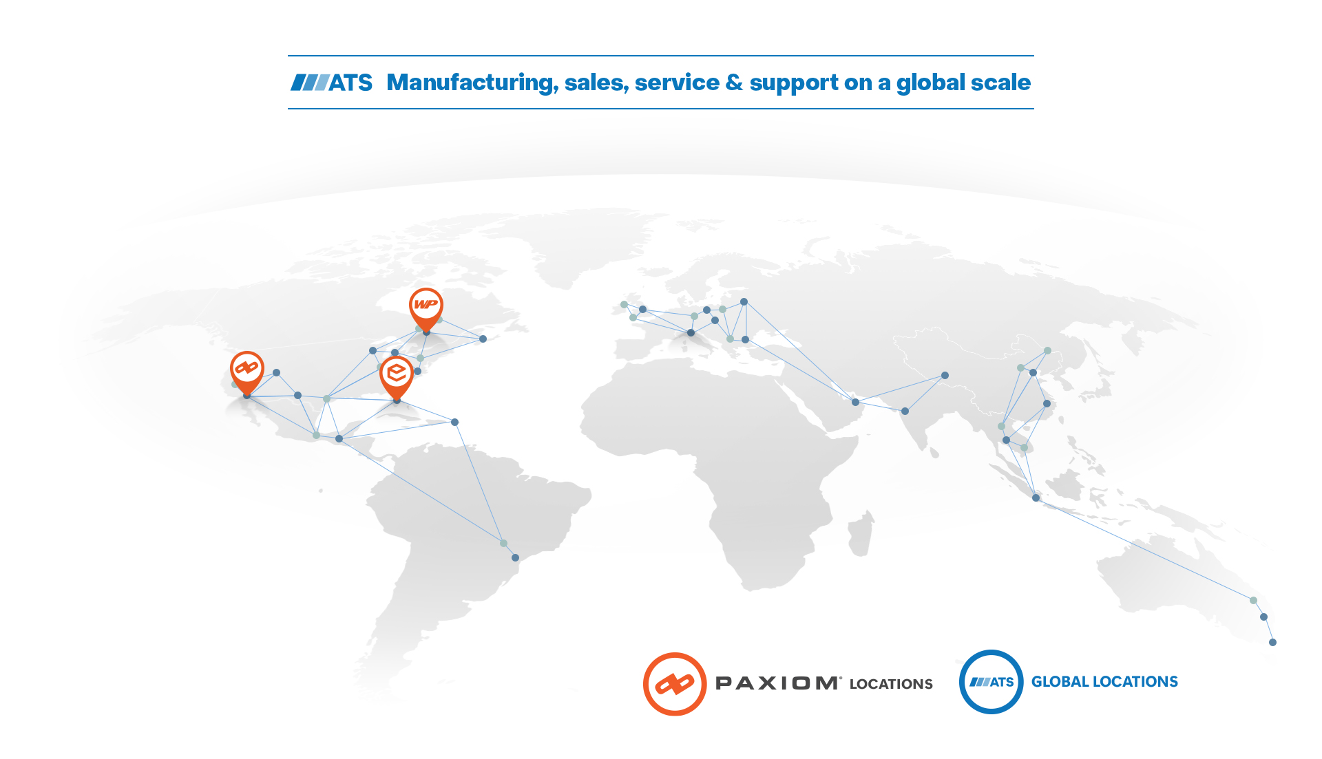 ATS locations world map