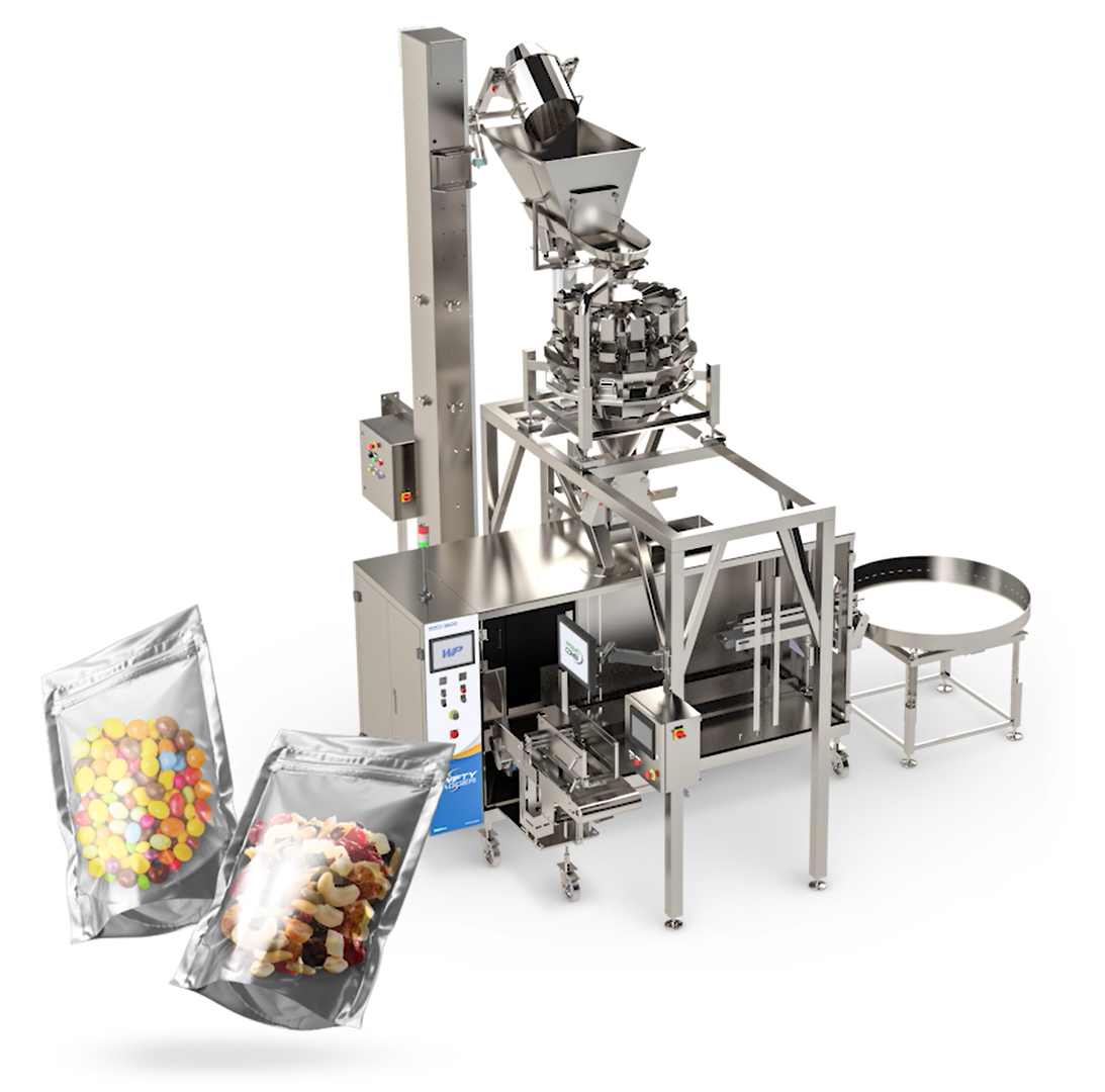 pre made pouch filling machine with table