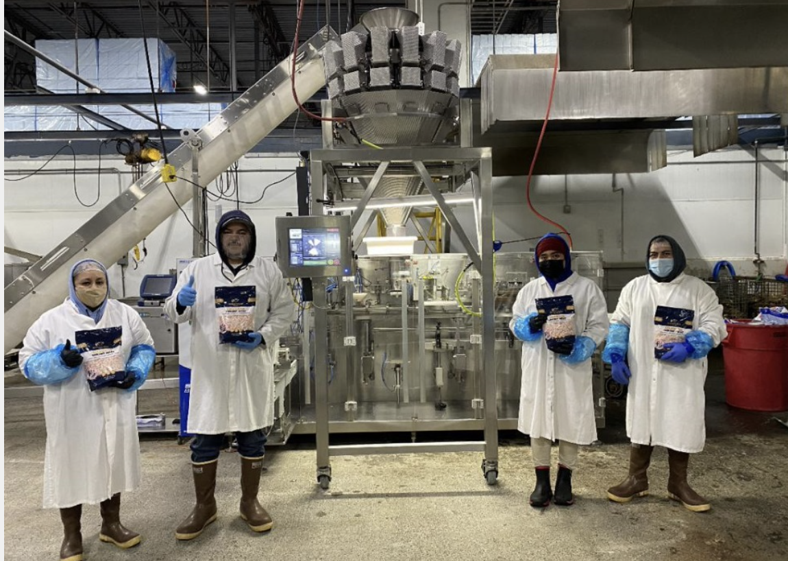 Swifty 1200 frozen shrimp pouch machine